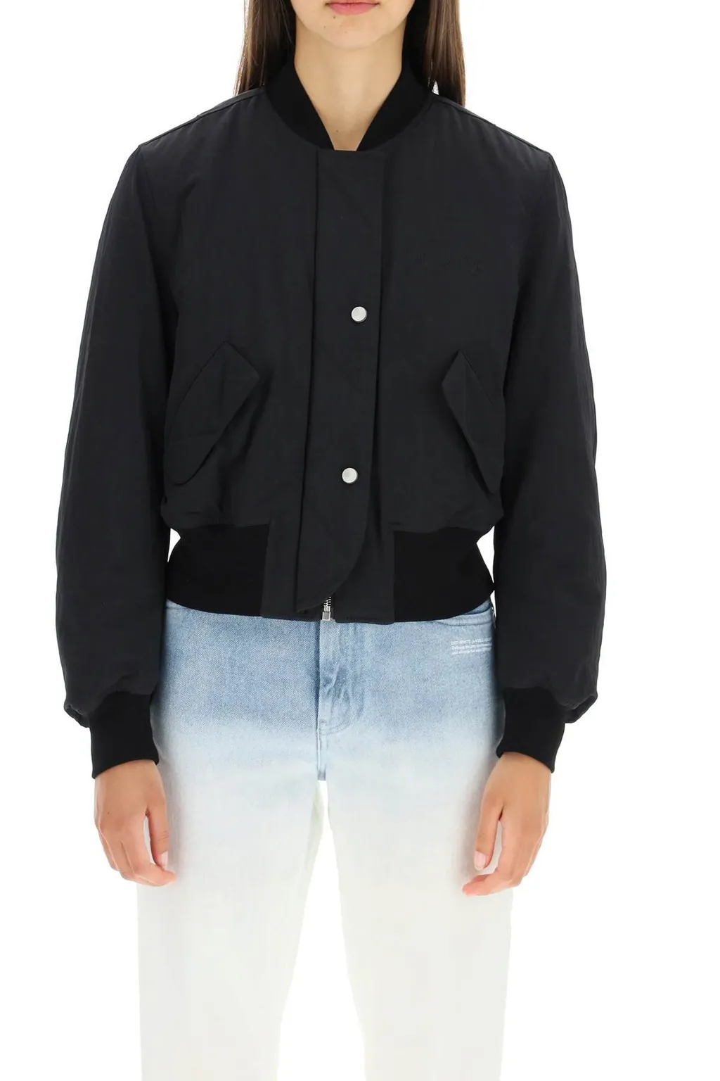 Off-White Logo Embroidered Bomber Jacket