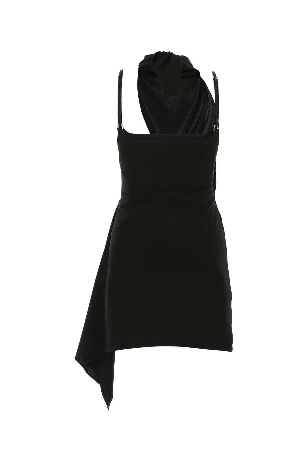 Off-White Logo Detail Draped Mini Dress