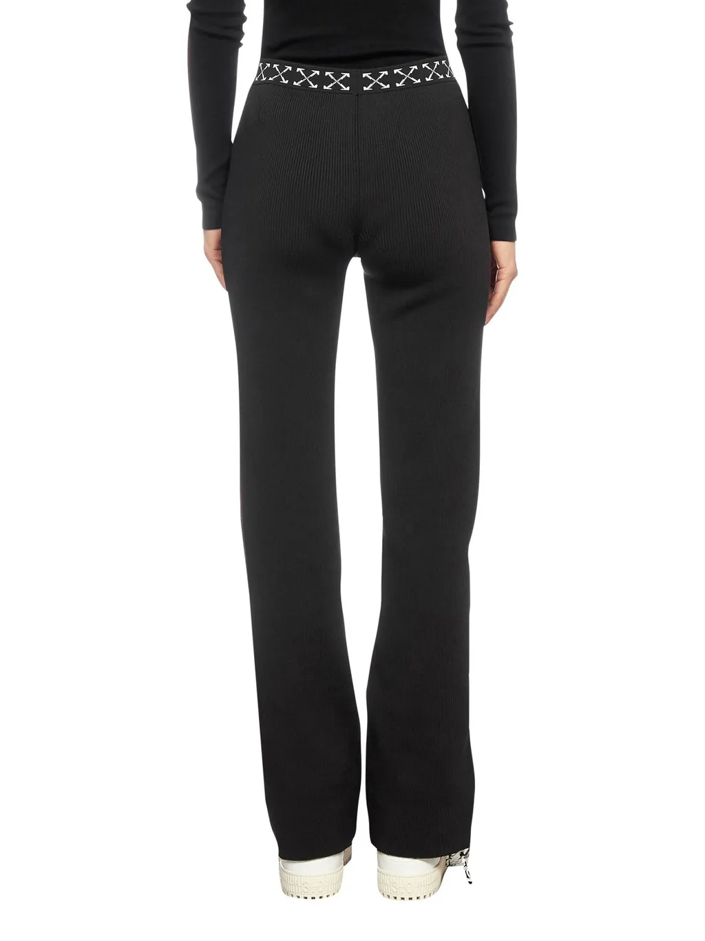 Off-White Logo Waistband Straight Leg Pants