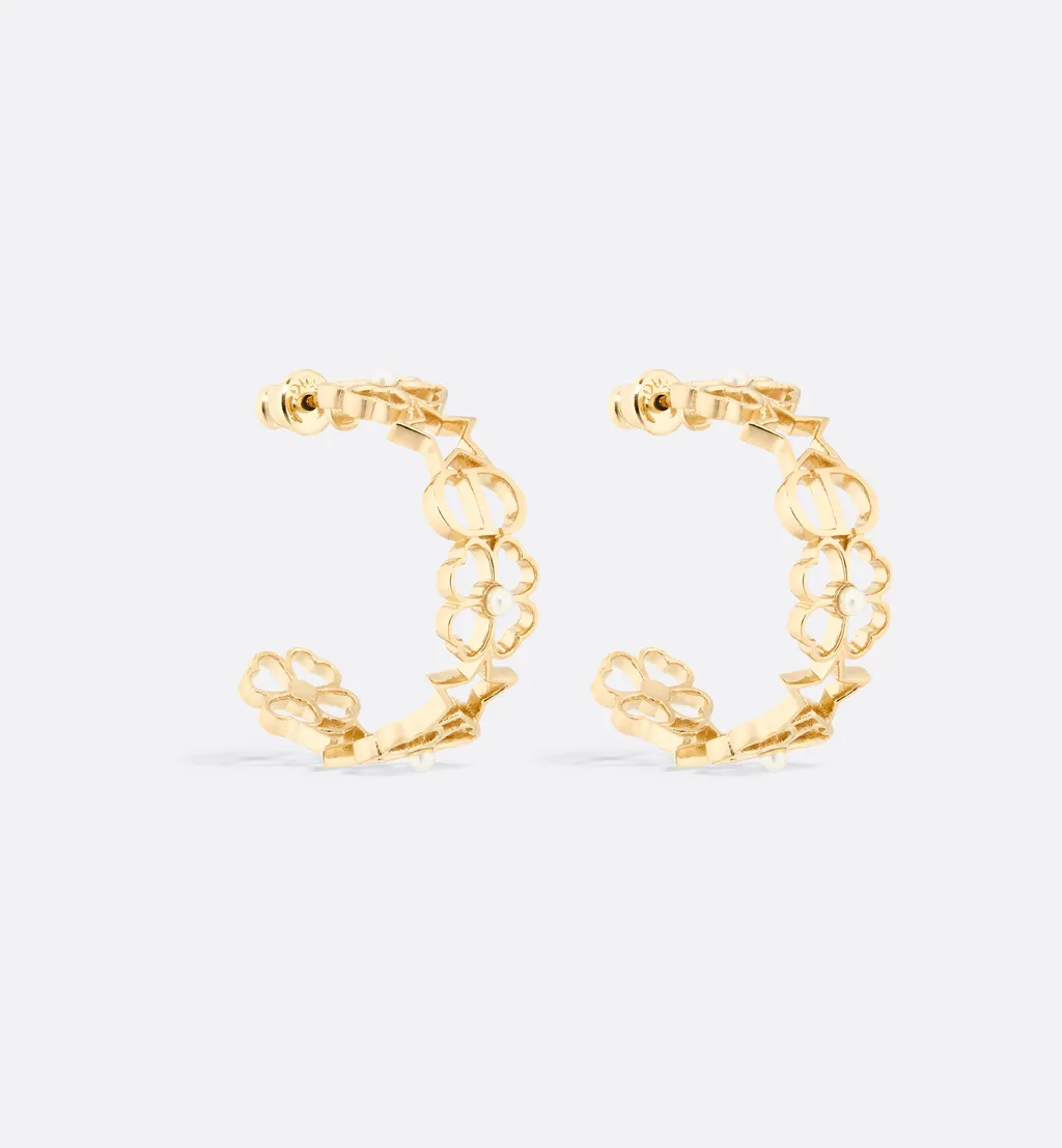 Dior Lucky Lace Hoop Earrings