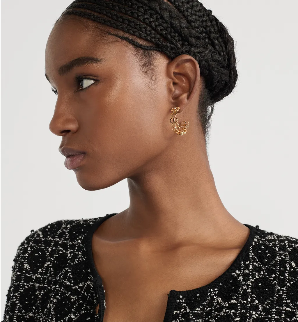 Dior Lucky Lace Hoop Earrings