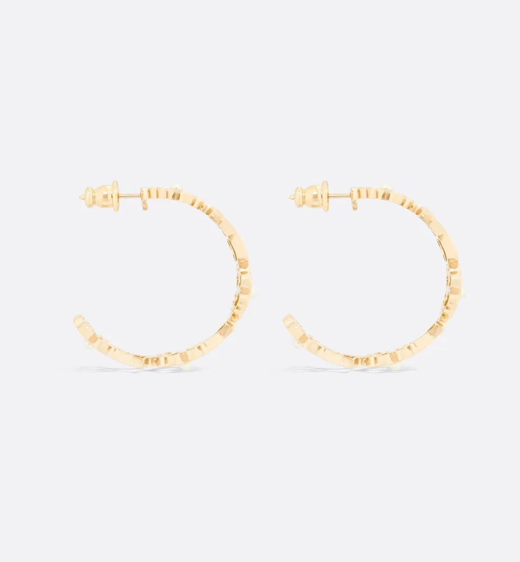 Dior Lucky Lace Hoop Earrings