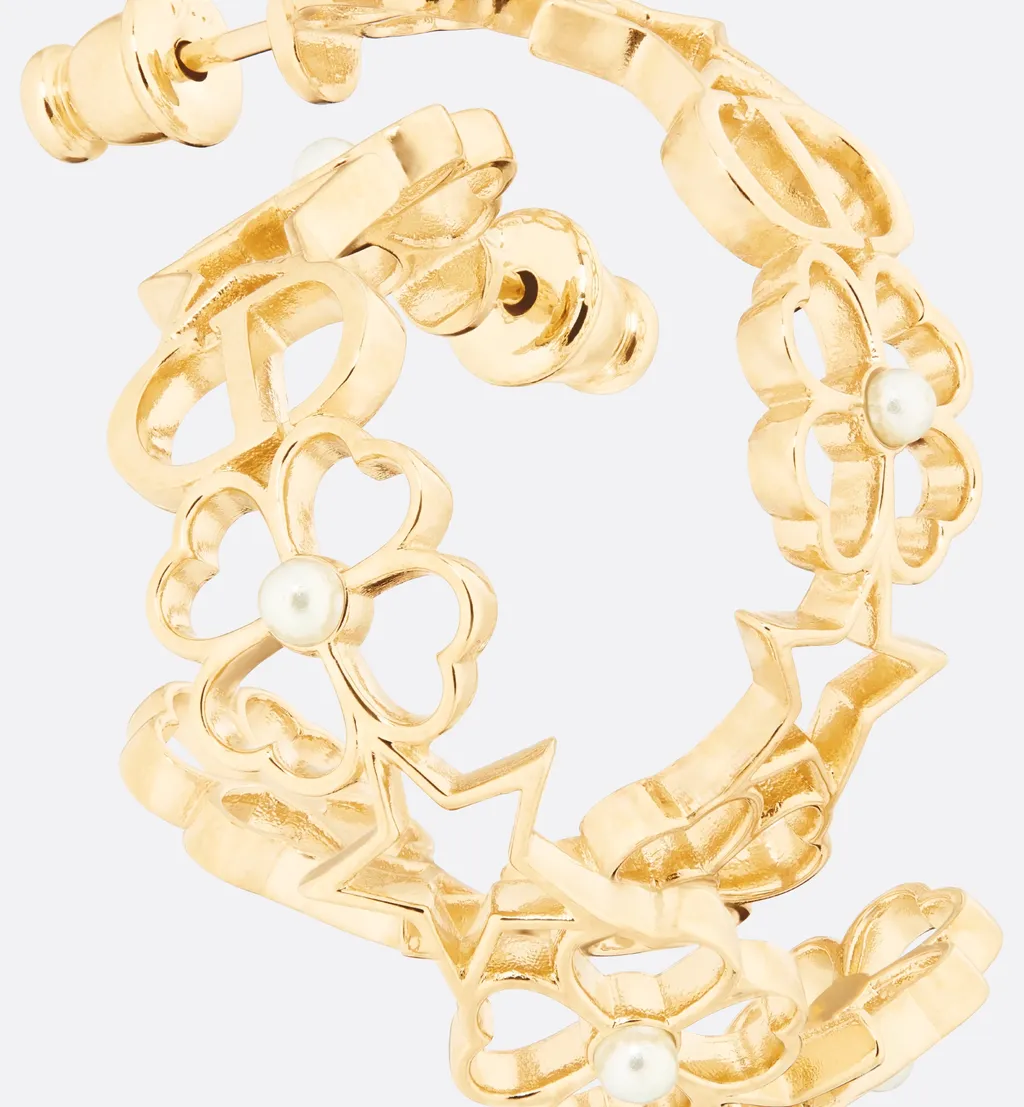 Dior Lucky Lace Hoop Earrings
