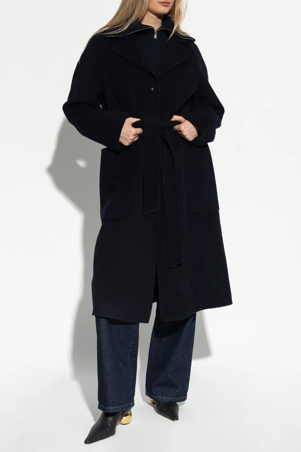 Officine GÉNÉRale Belted Wool Coat