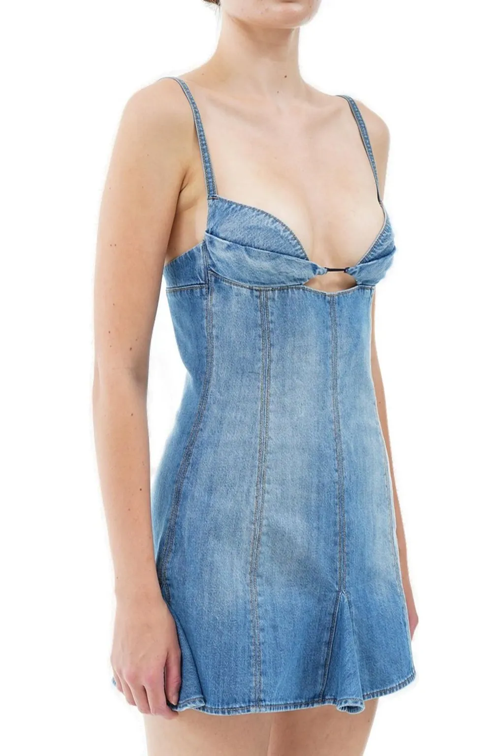 Nensi Dojaka Godet-Design Flared Hem Mini Dress