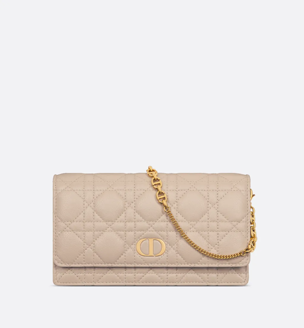 Dior Caro Pouch With Chain