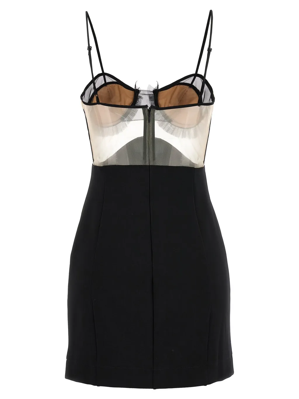 Nensi Dojaka Explosive Flower Panelled Bustier Mini Dress
