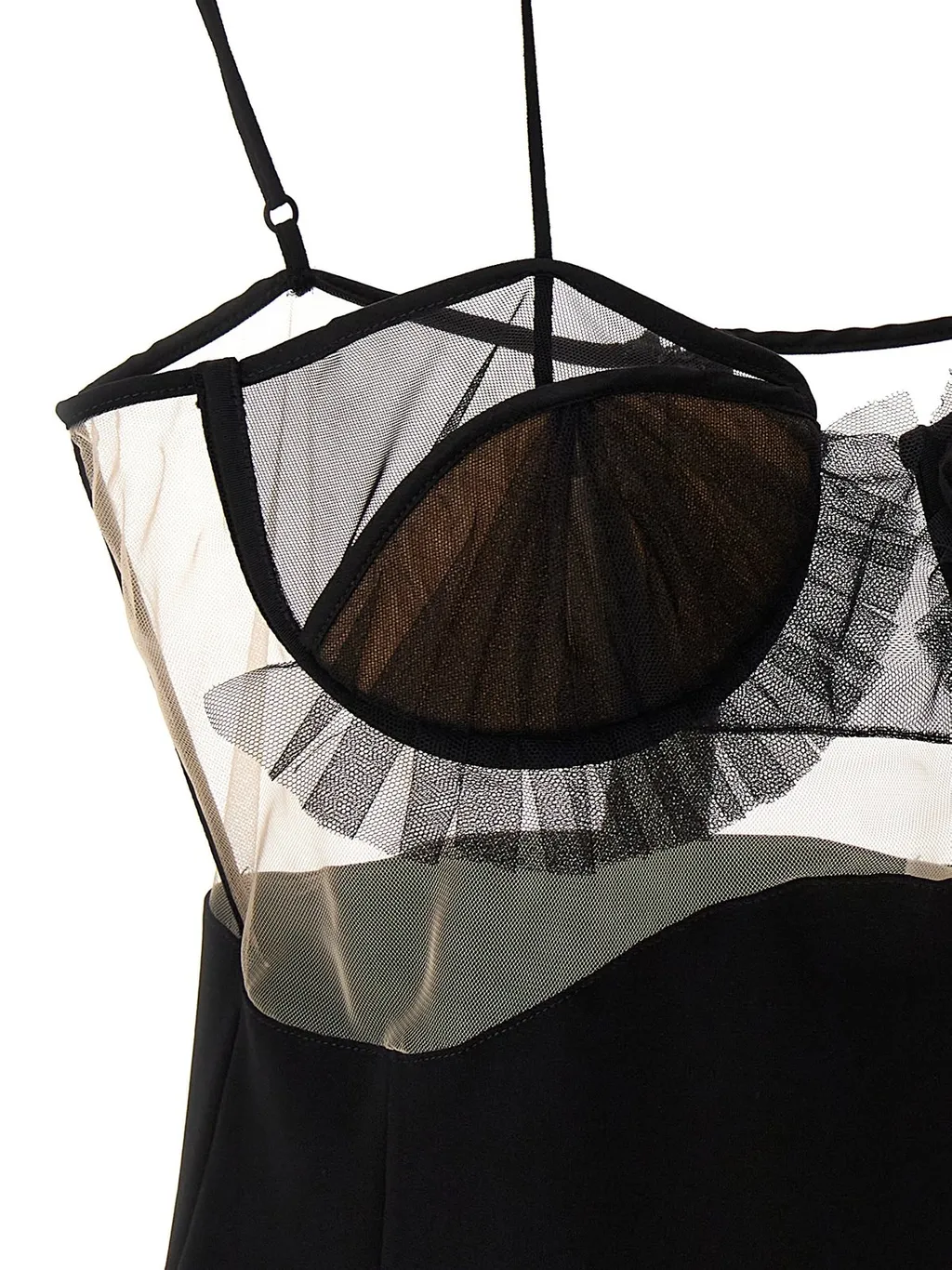 Nensi Dojaka Explosive Flower Panelled Bustier Mini Dress