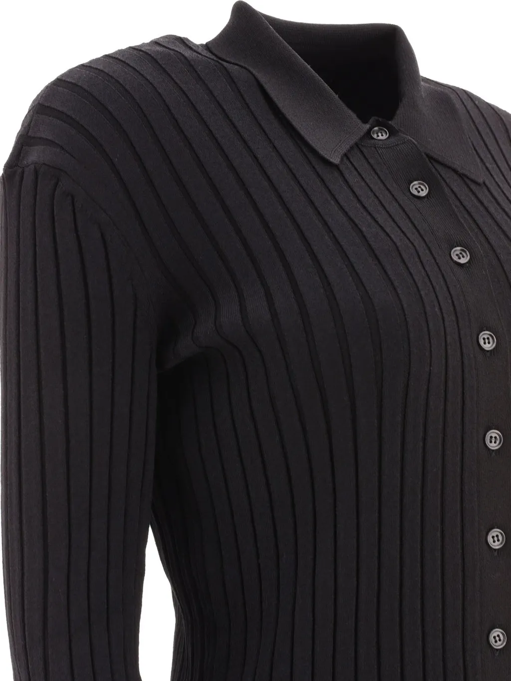 Nensi Dojaka Ribbed Button-Up Top