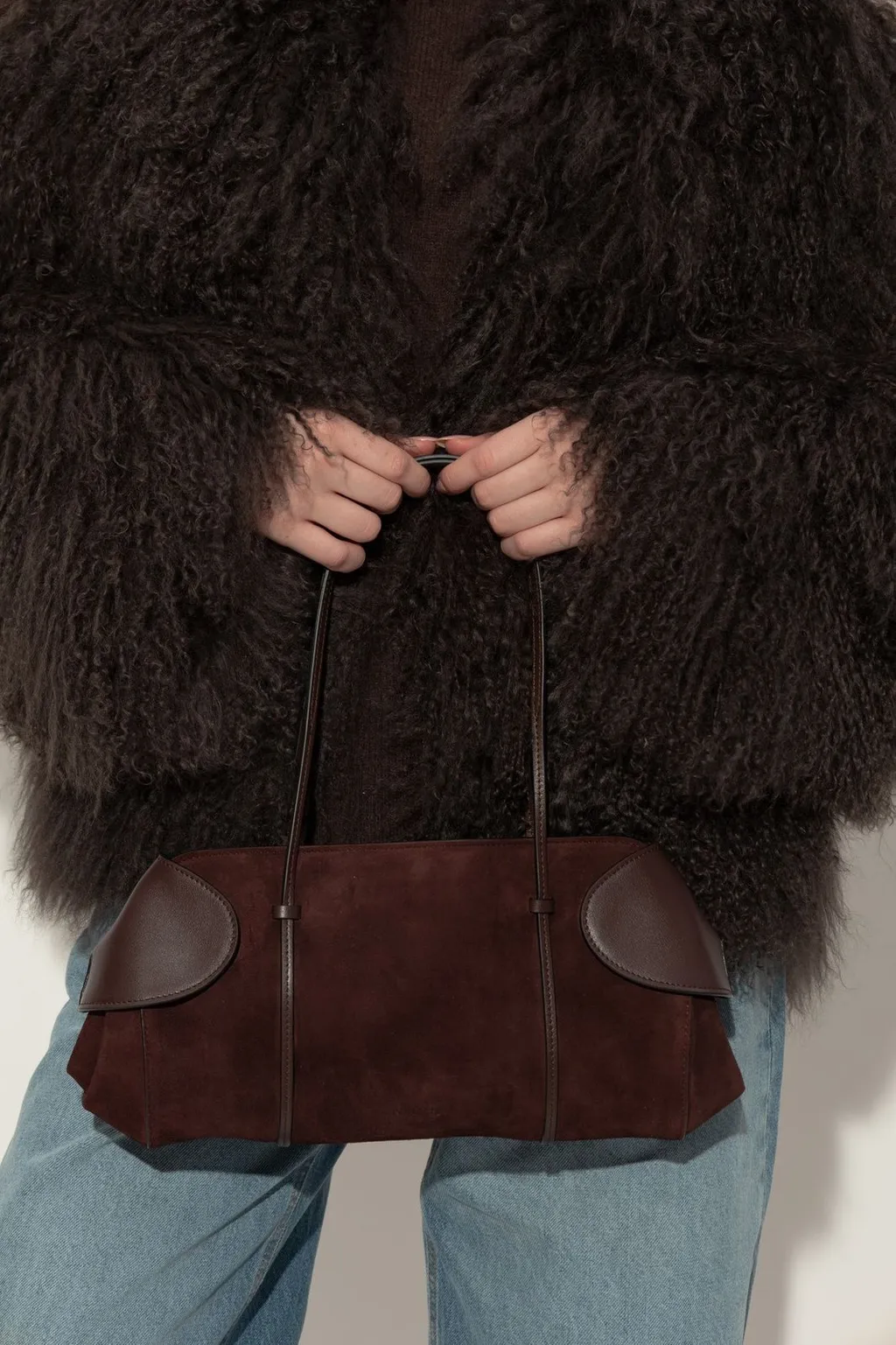 Neous Berenices Suede Shoulder Bag