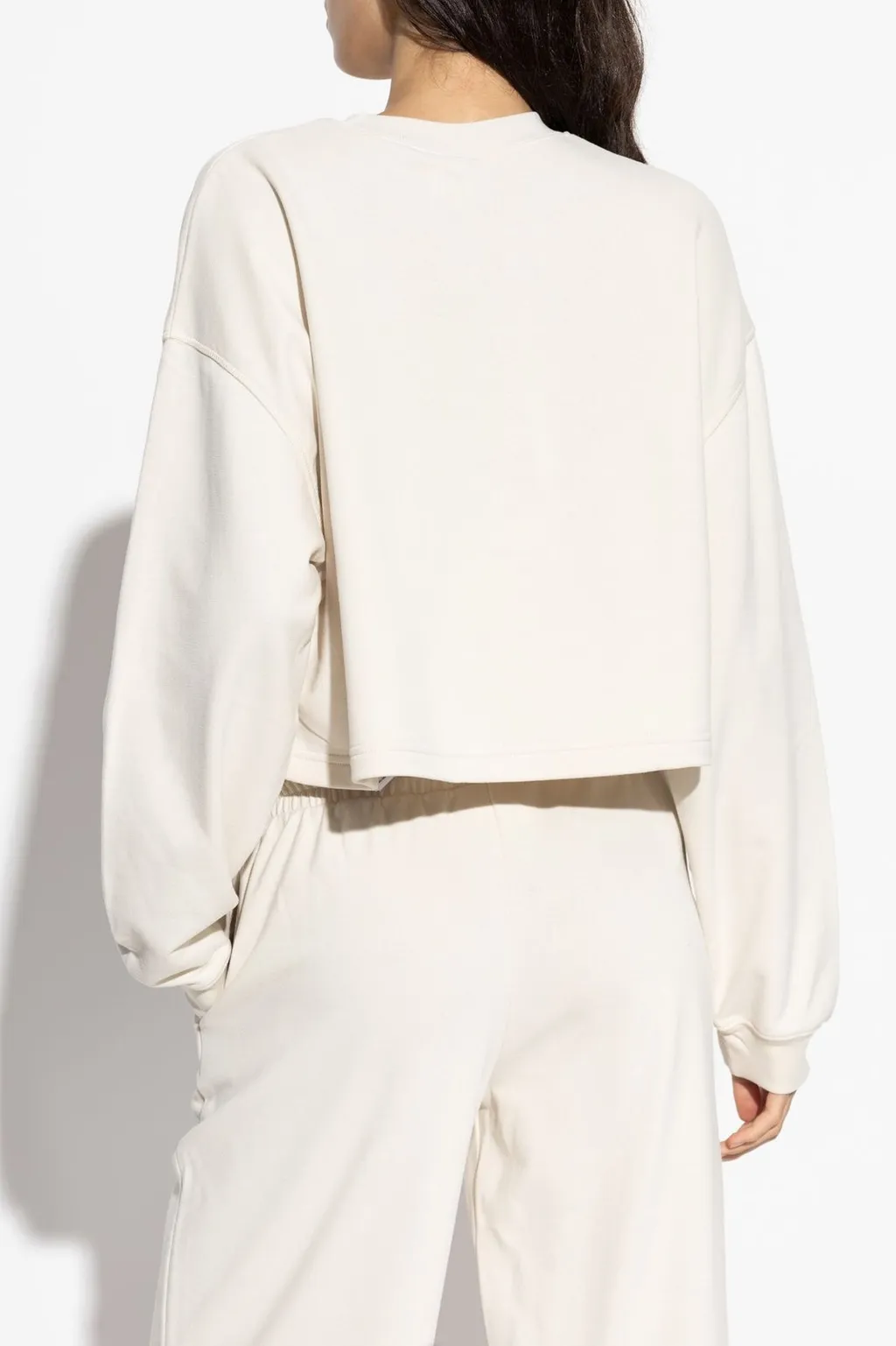 New Balance Logo Embroidered Cropped Sweatshirt