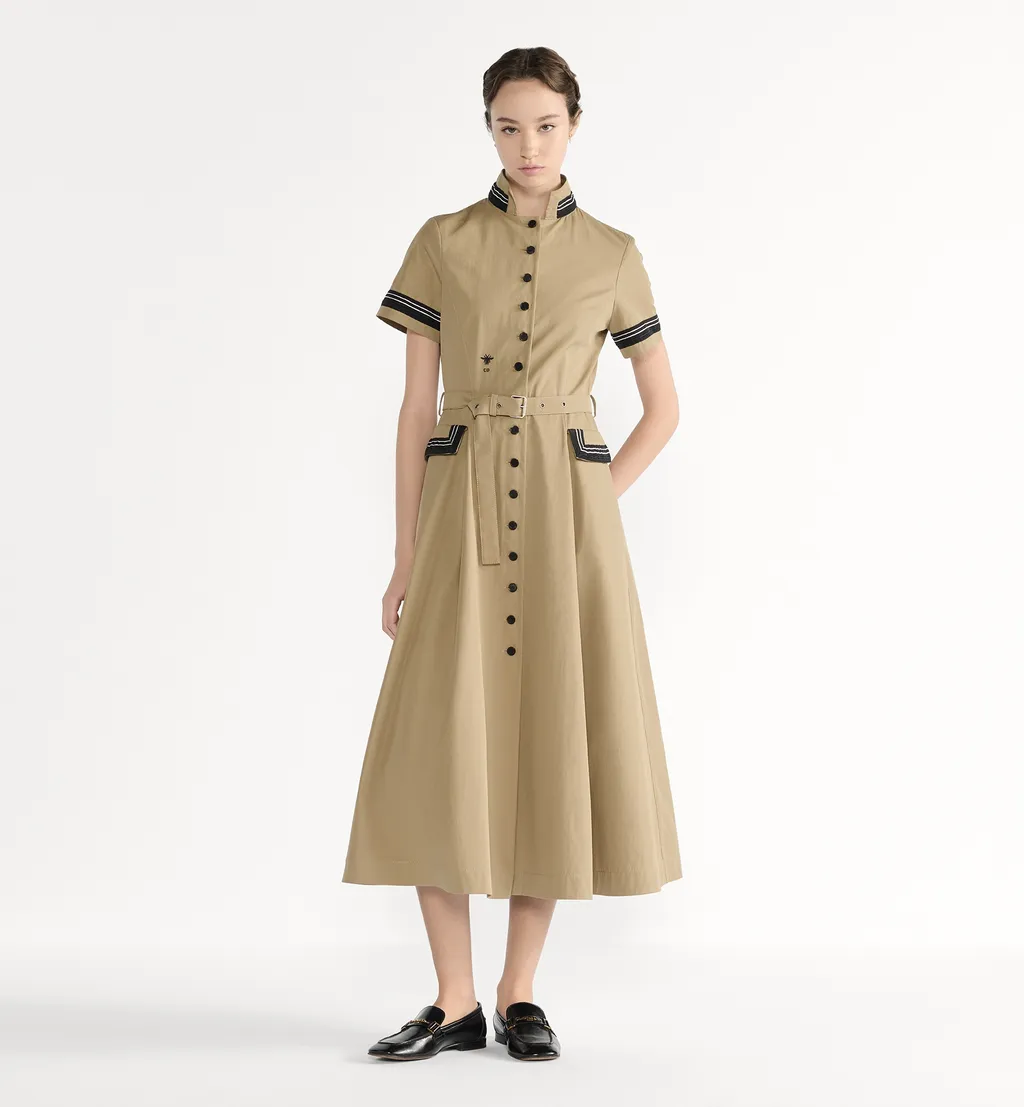 Mid-Length Flared Shirtdress