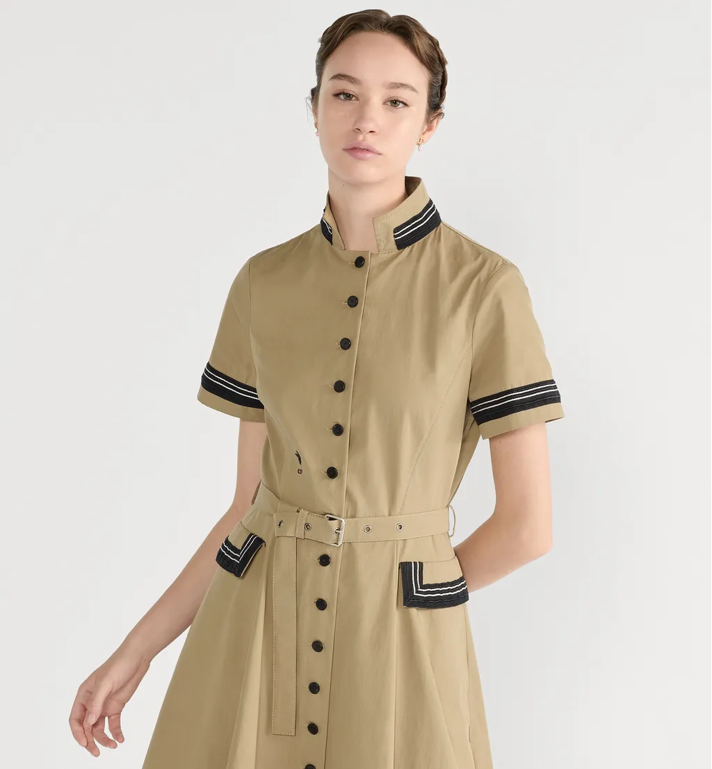 Mid-Length Flared Shirtdress