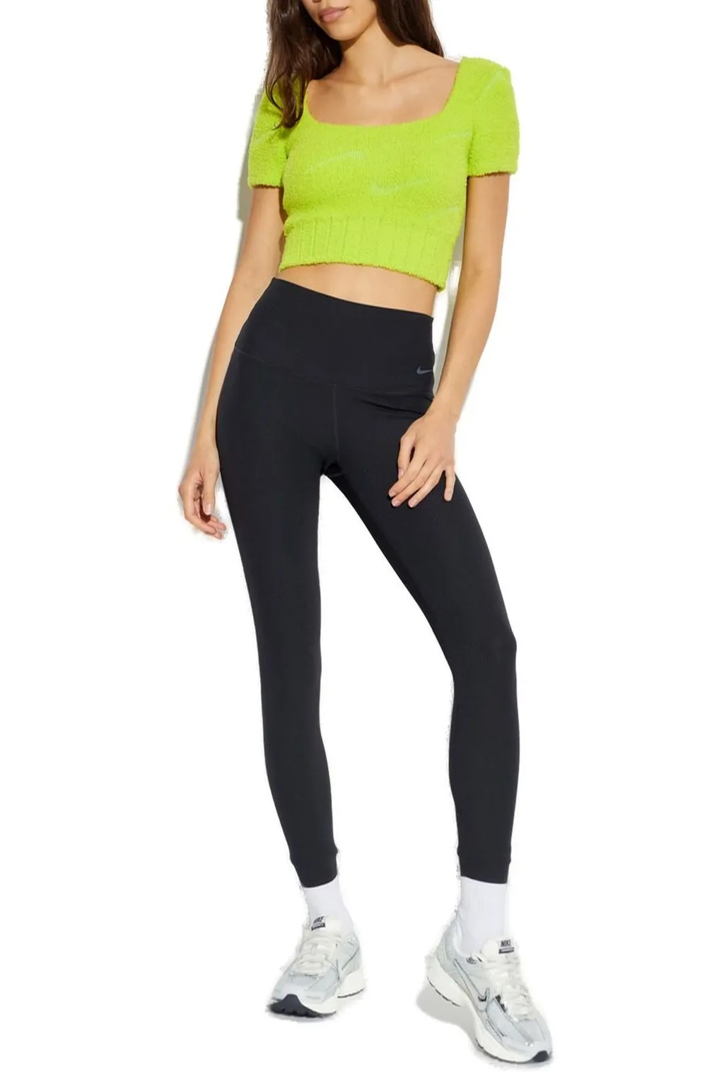 Nike Short-Sleeved Cropped Knitted Top
