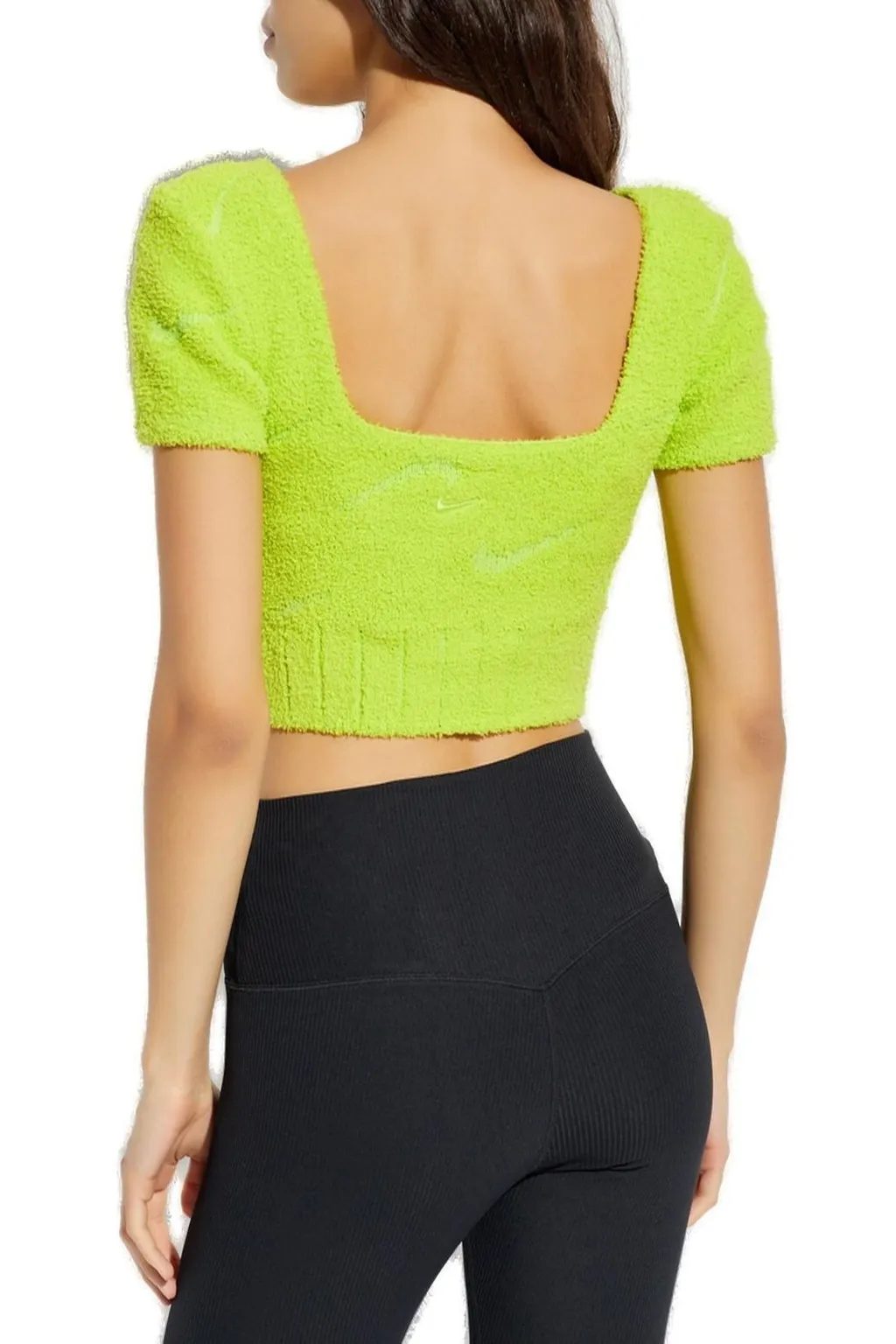 Nike Short-Sleeved Cropped Knitted Top