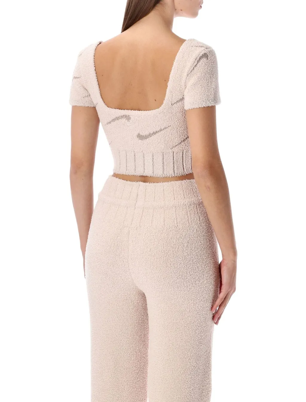 Nike Short-Sleeved Cropped Knitted Top