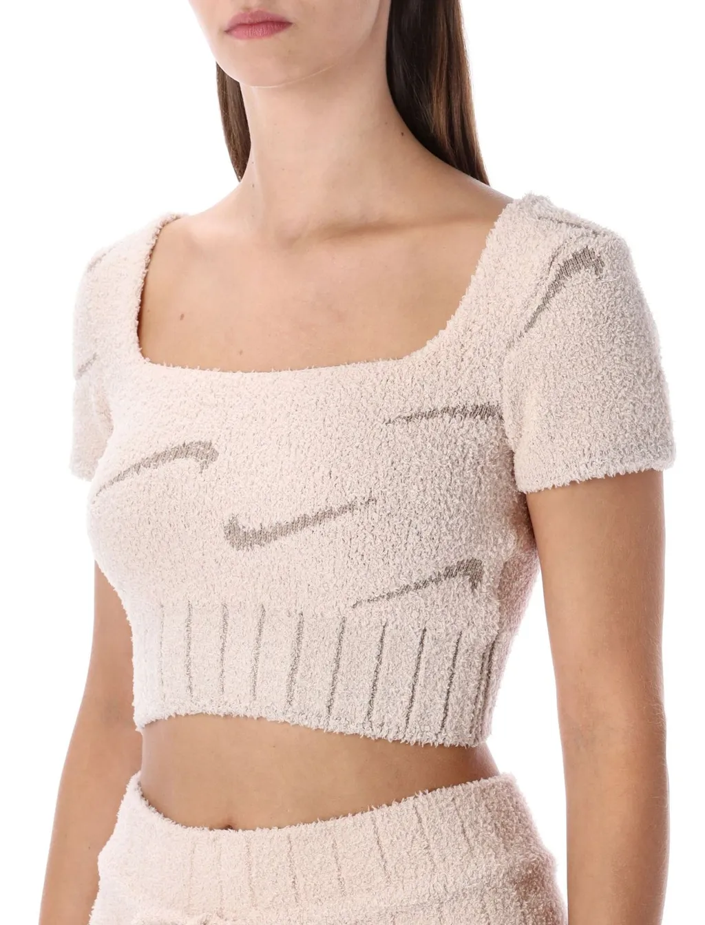 Nike Short-Sleeved Cropped Knitted Top