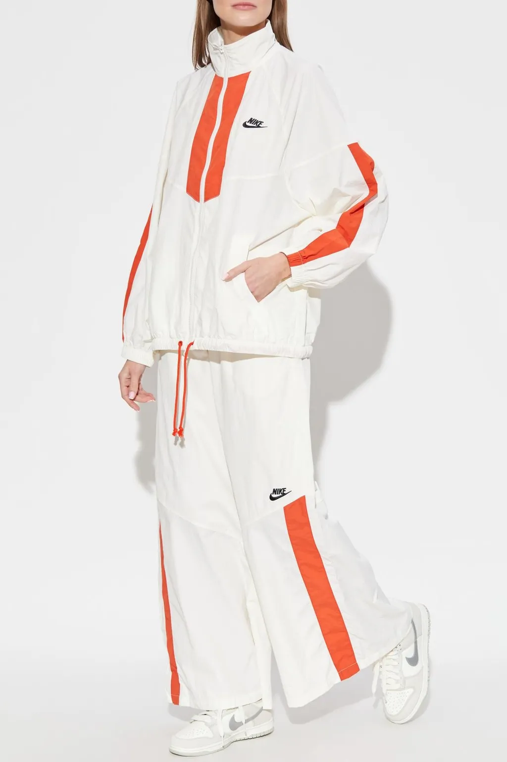 Nike Logo Embroidered Oversized Jacket