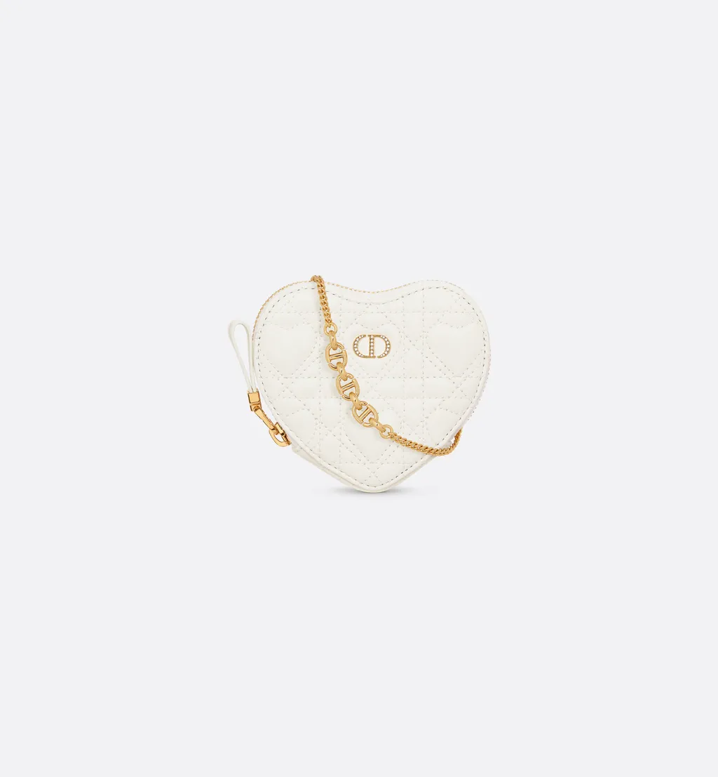 Dior Caro Heart Pouch With Chain