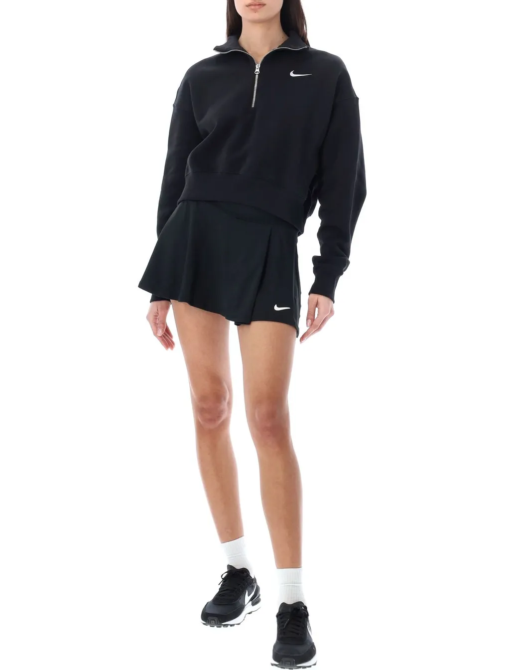Nike Phoenix Cropped Half-Zipped Sweatshirt