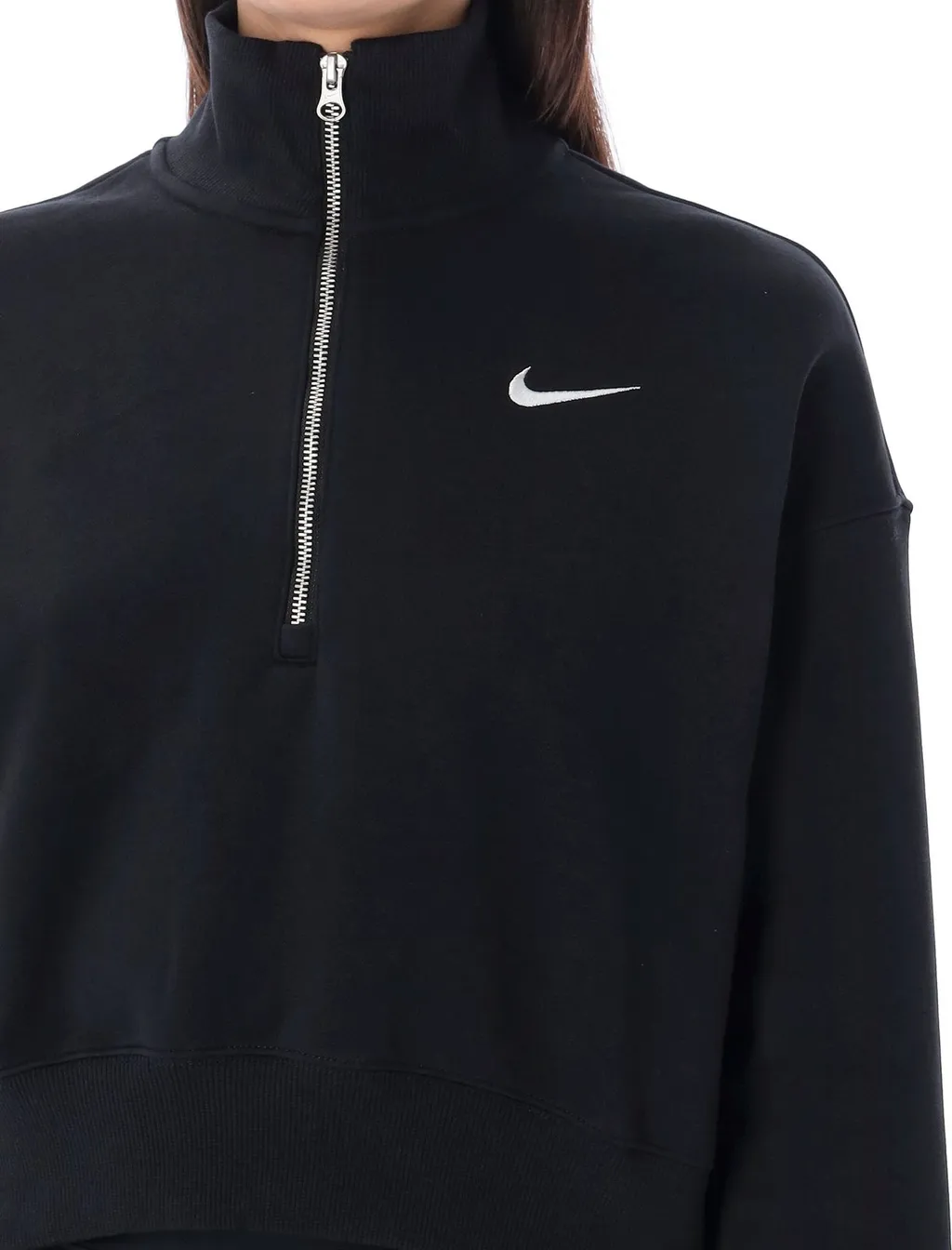 Nike Phoenix Cropped Half-Zipped Sweatshirt