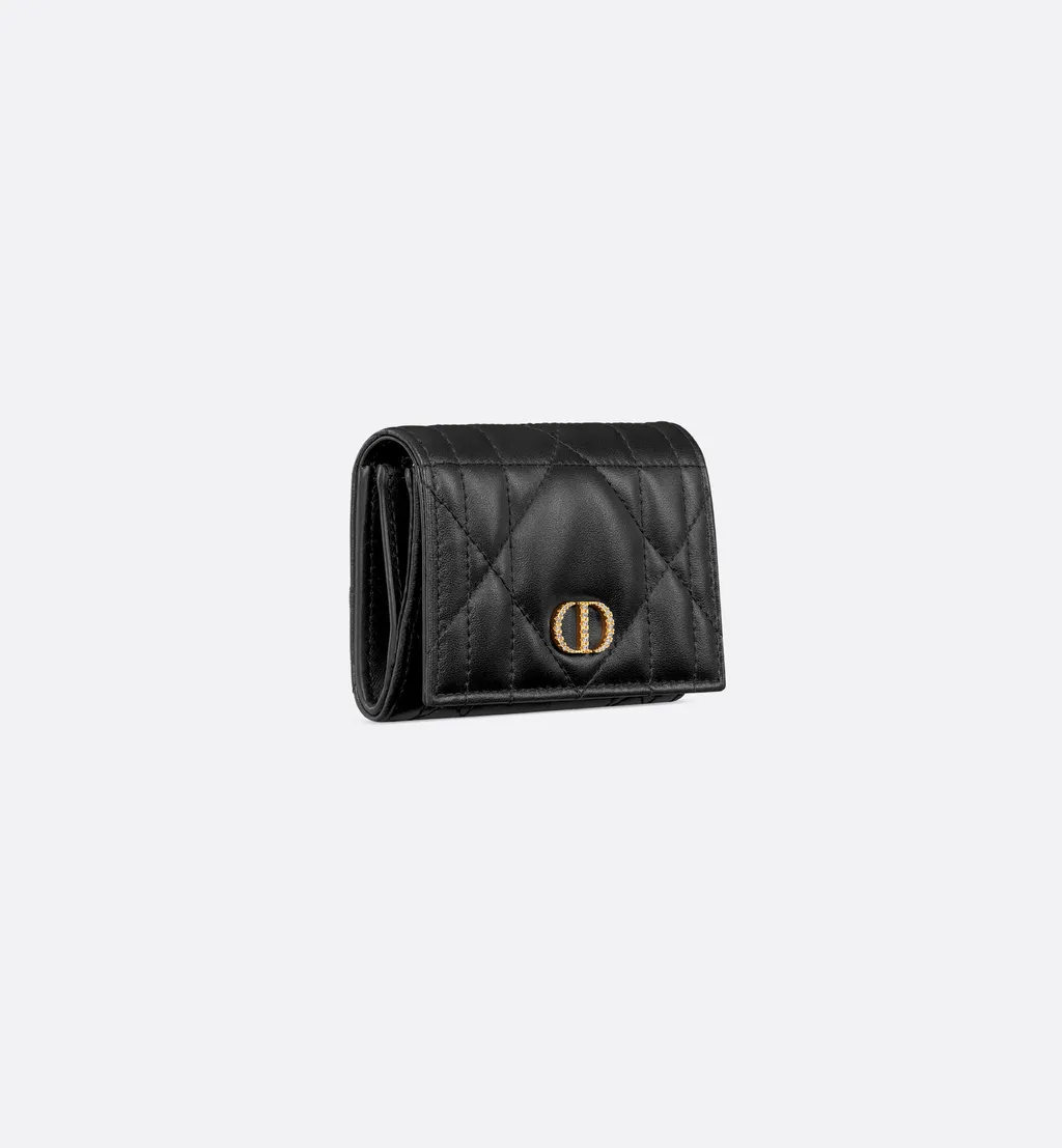 Dior Caro Glycine Wallet With Crystals