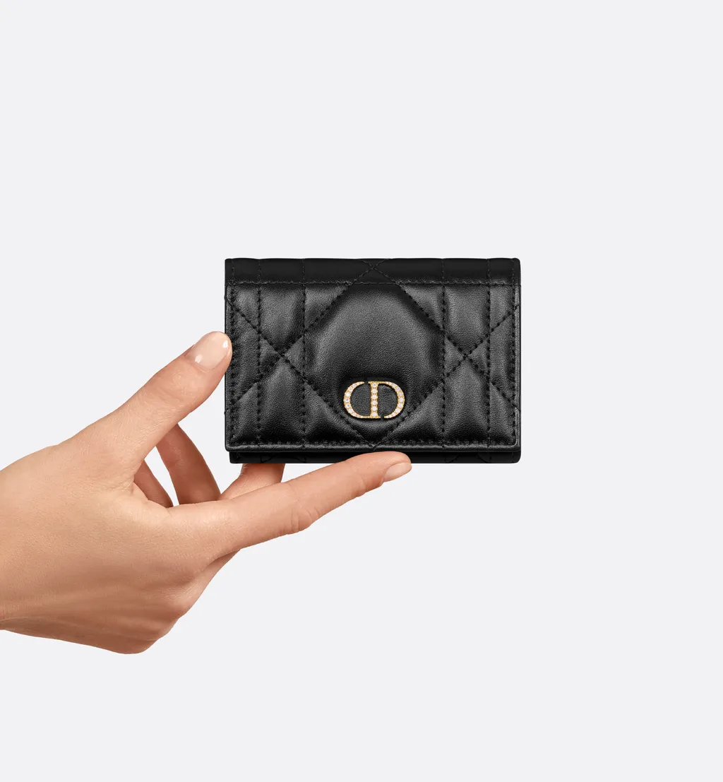 Dior Caro Glycine Wallet With Crystals