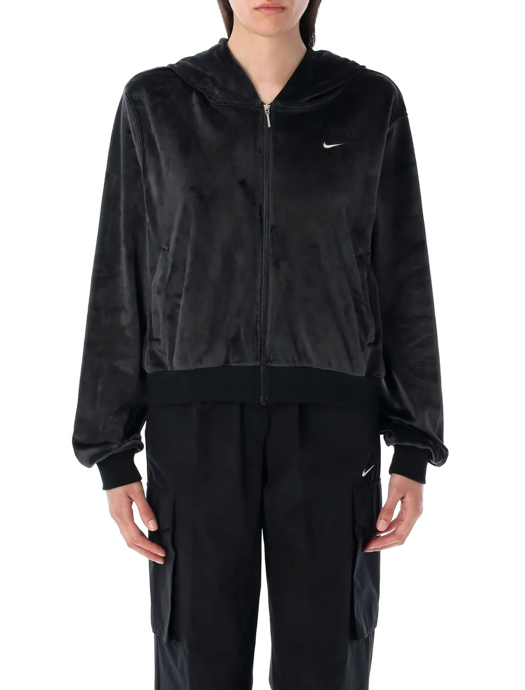 Nike Loose Full-Zip Velvet Hoodie