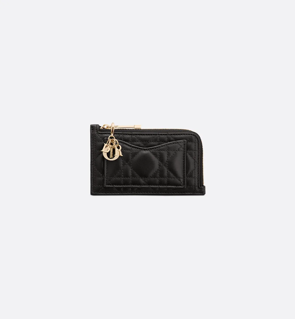 Lady Dior Cosmos Zipped Card Holder