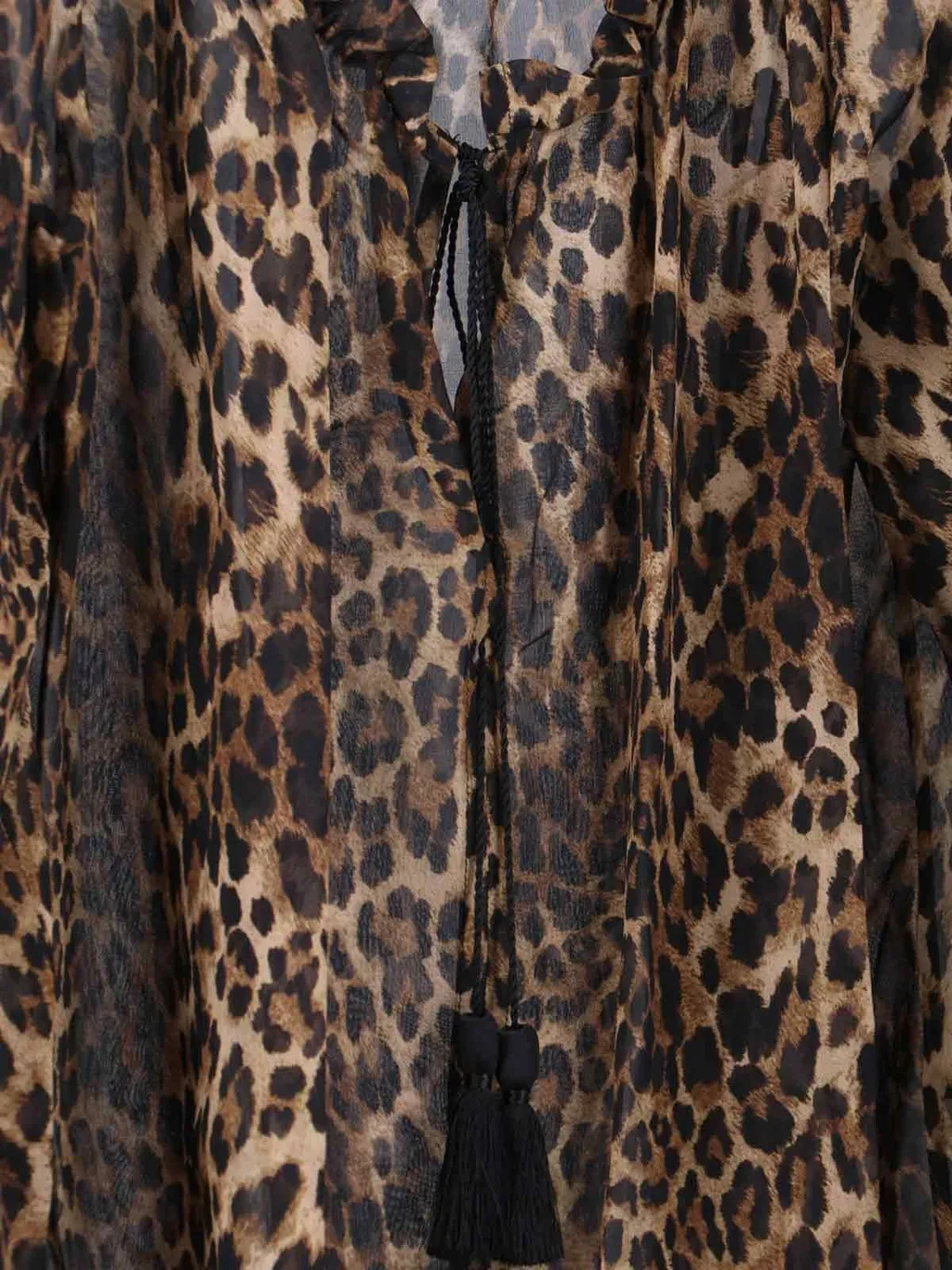 Nili Lotan Keyhole Neckline Tassel Blouse