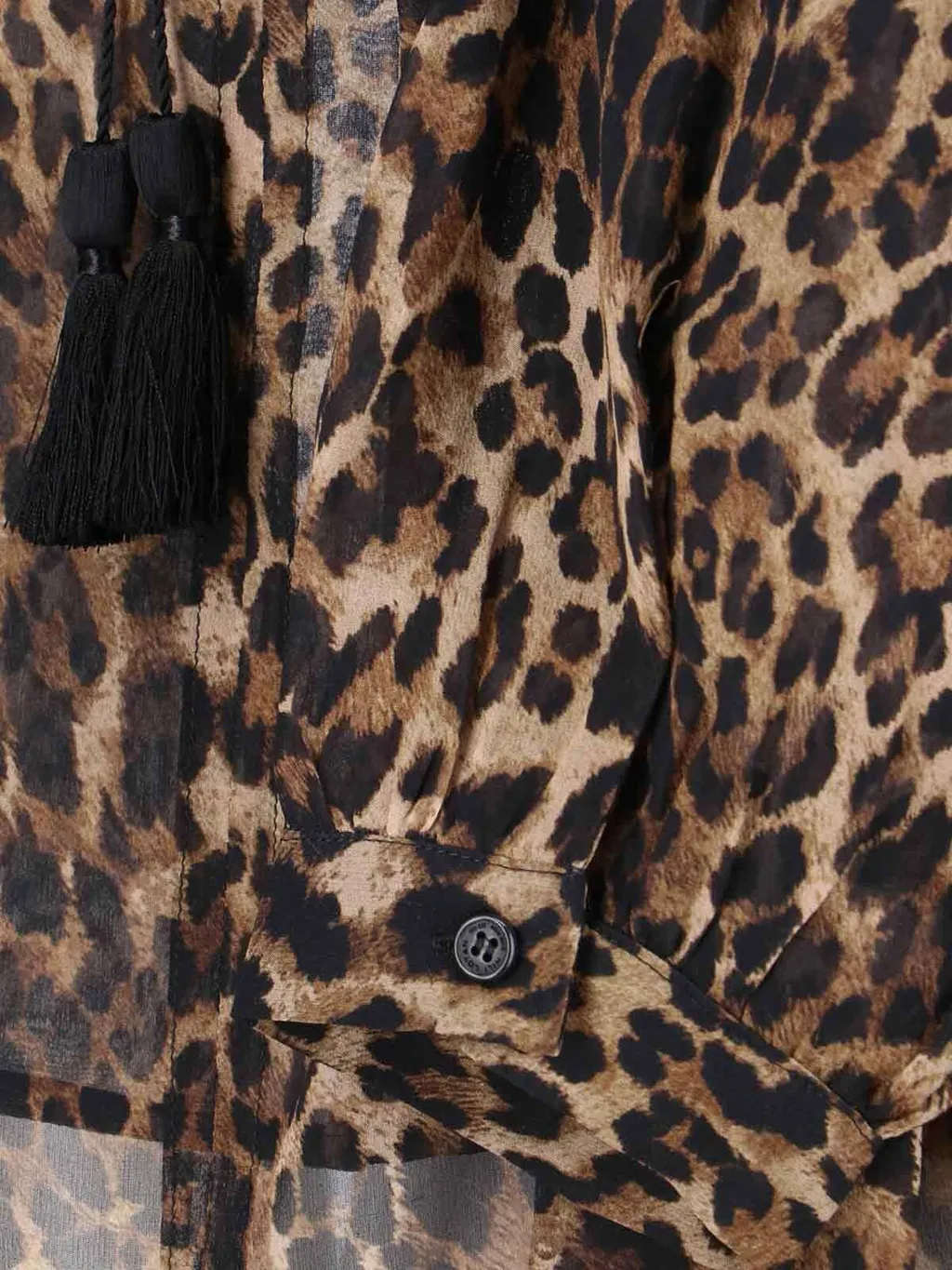 Nili Lotan Keyhole Neckline Tassel Blouse