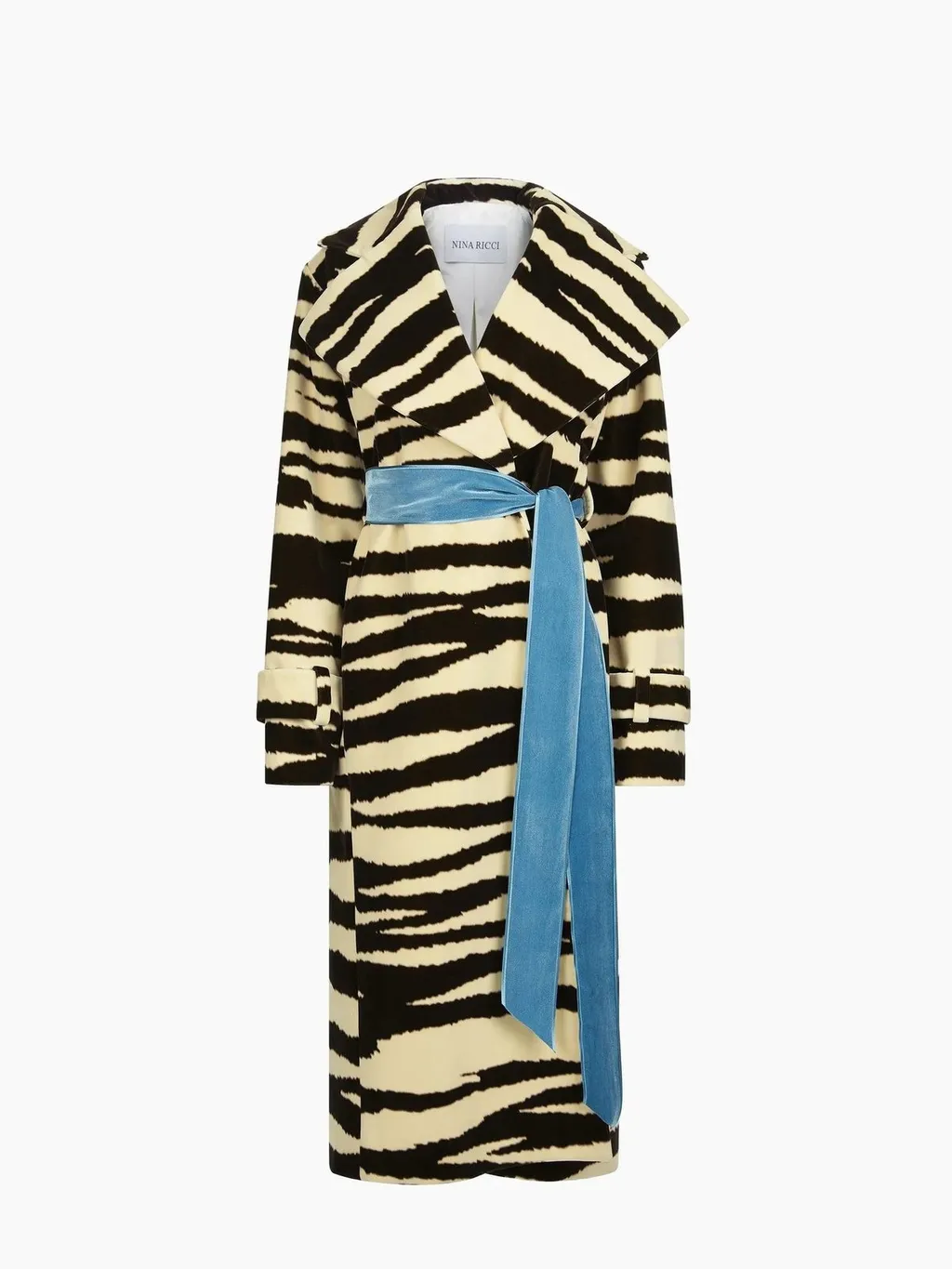 Nina Ricci Zebra Print Velvet Coat
