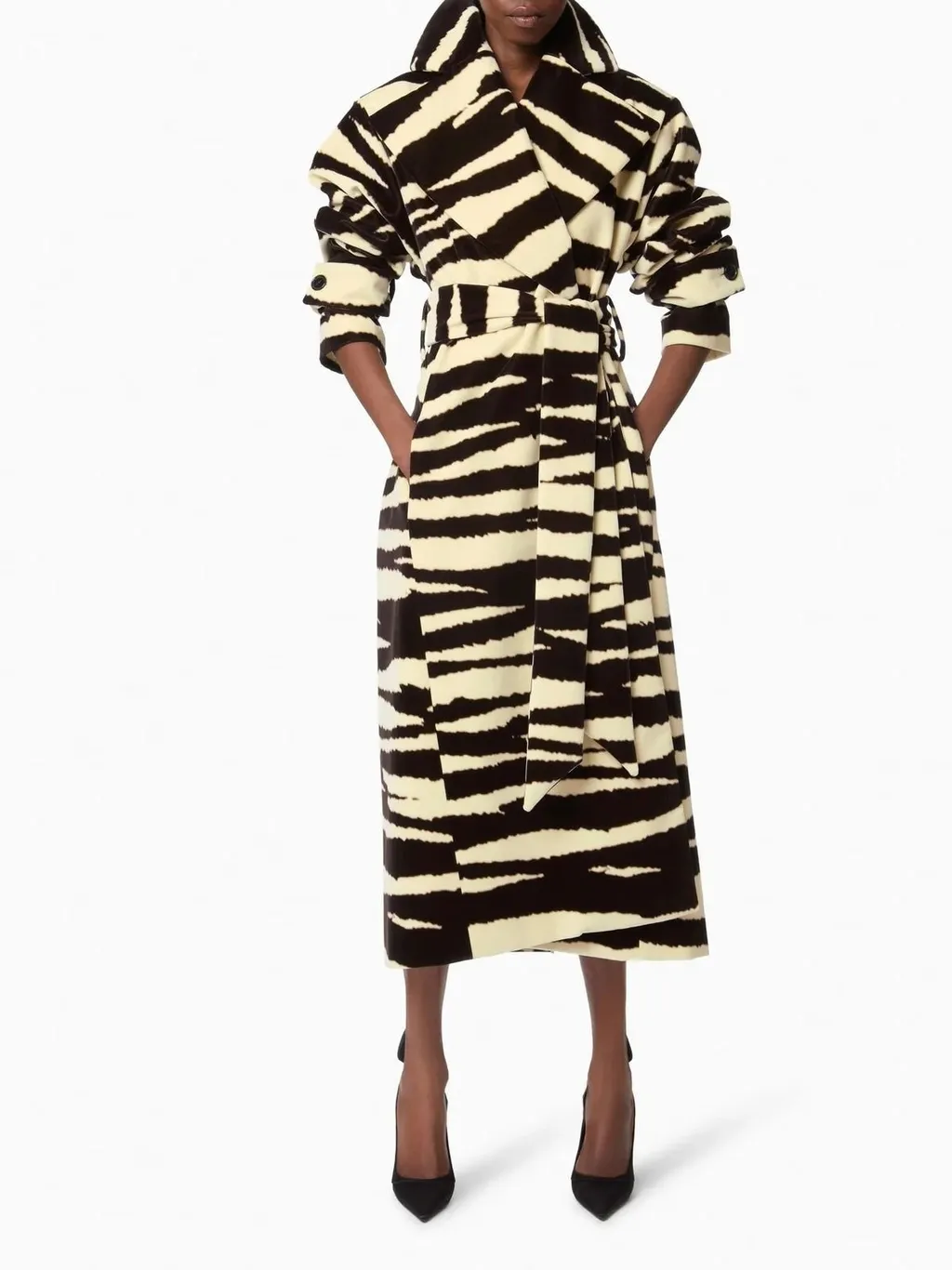 Nina Ricci Zebra Print Velvet Coat