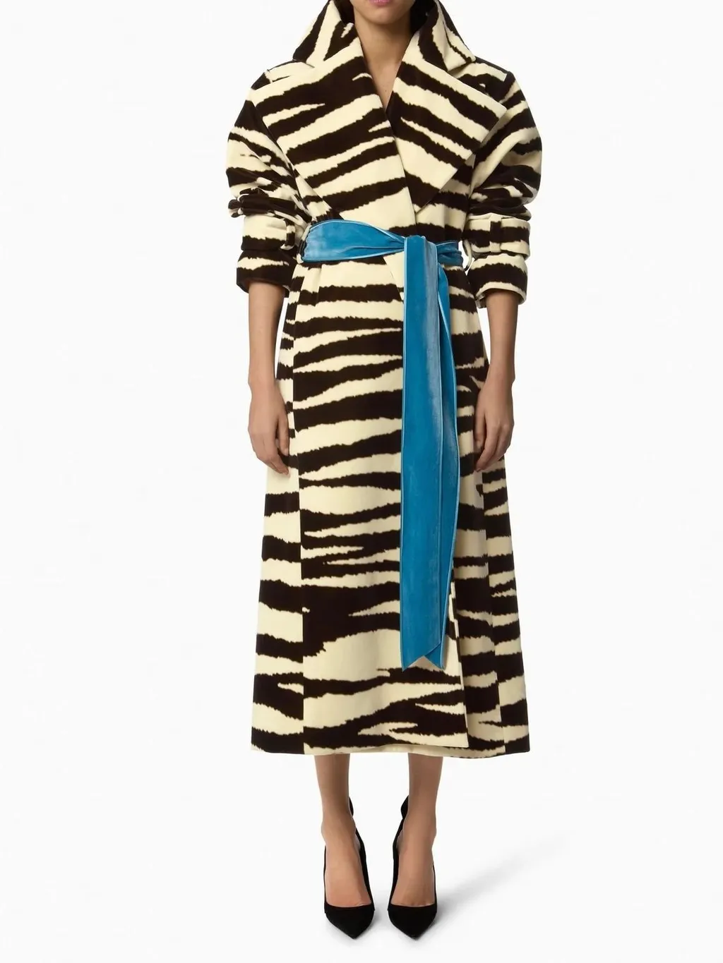 Nina Ricci Zebra Print Velvet Coat