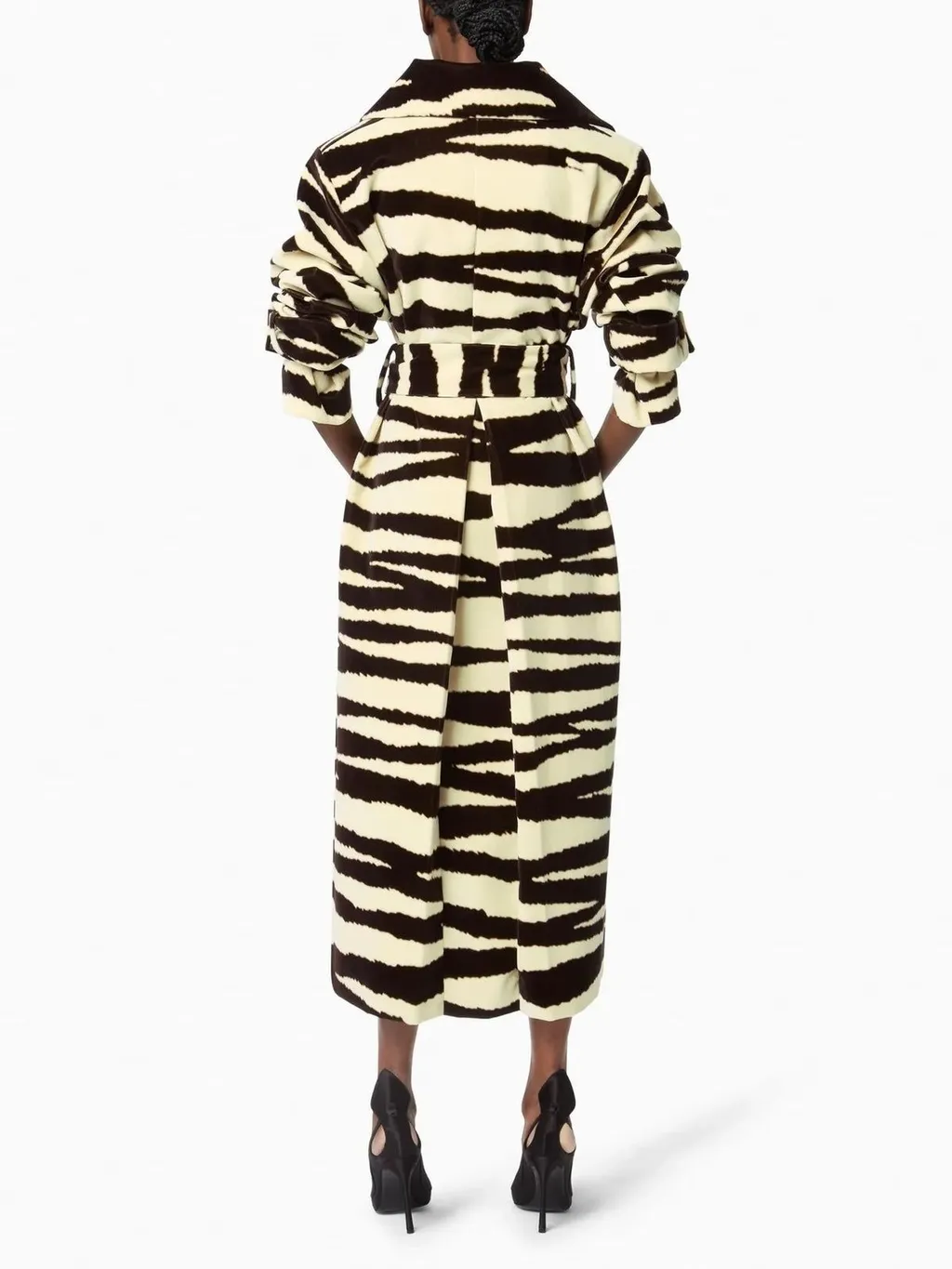 Nina Ricci Zebra Print Velvet Coat