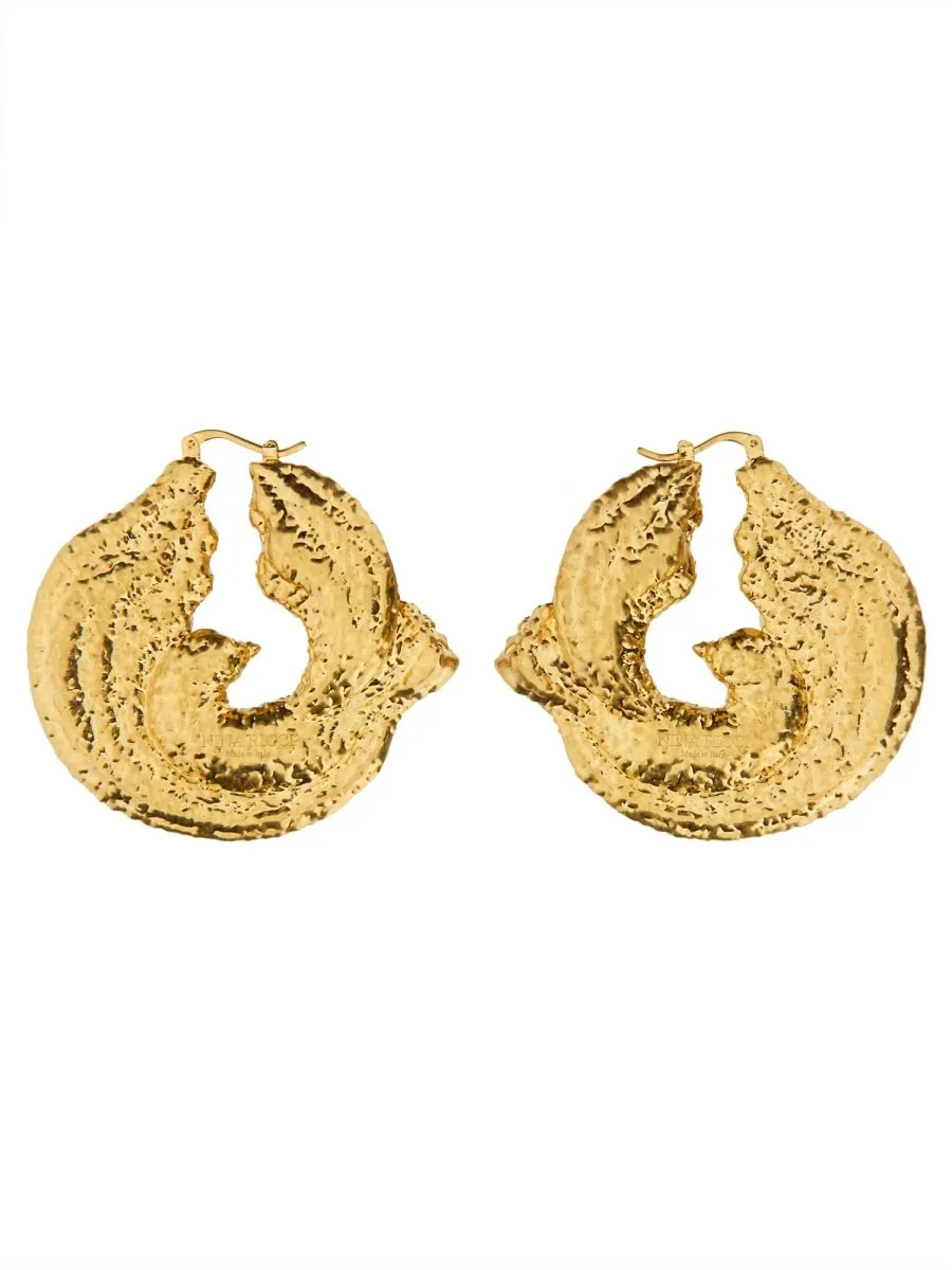 Nina Ricci Curved Twisted Earrings