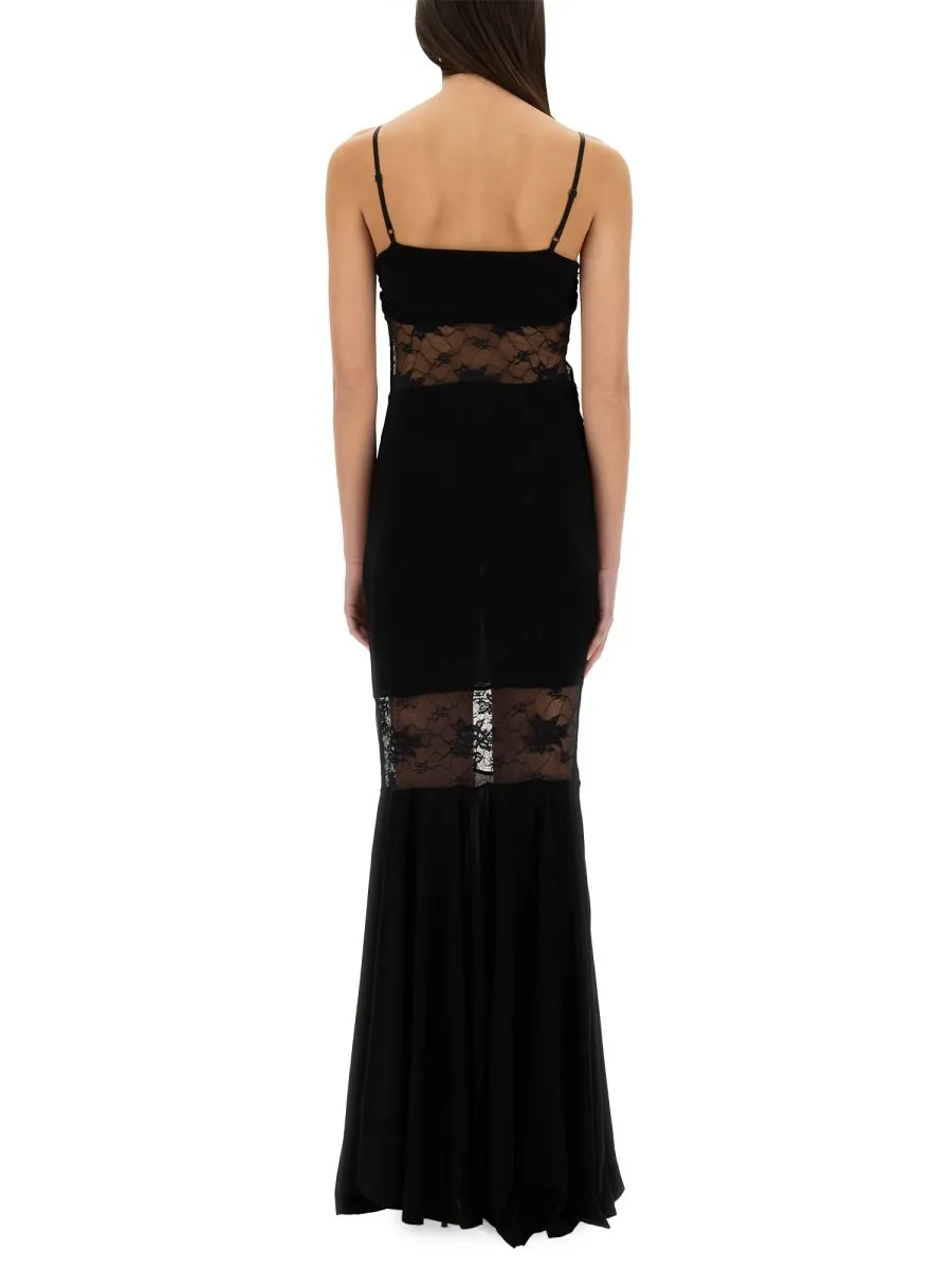 Nina Ricci Mermaid Dress With Lace Panels