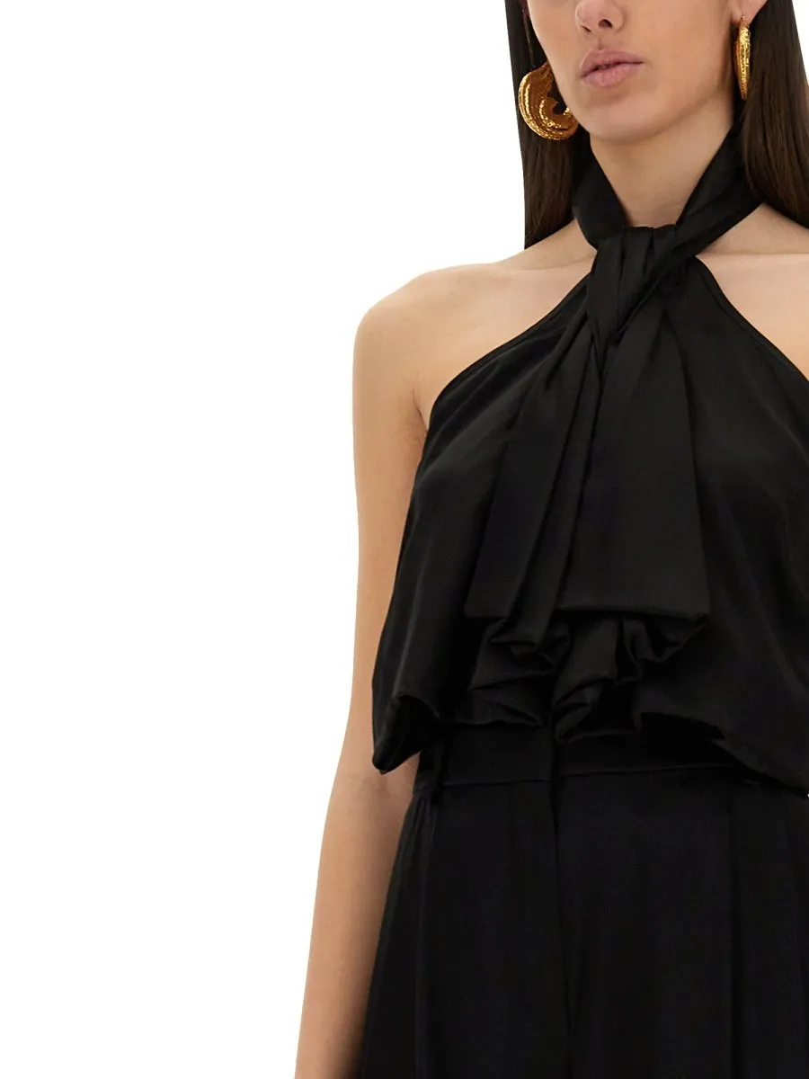 Nina Ricci Flowing Bow Halter Top