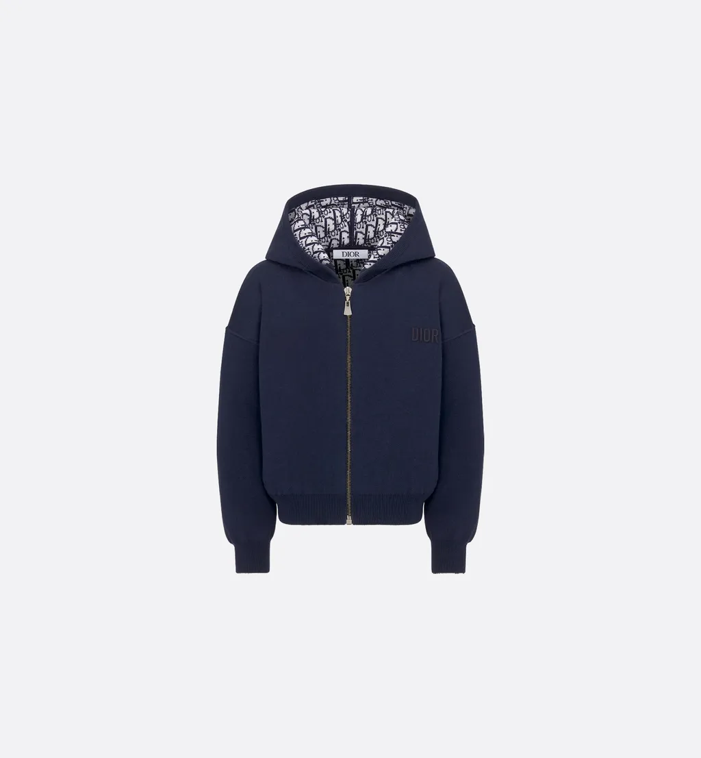 Kids' Reversible Zipped Cardigan With Hood
