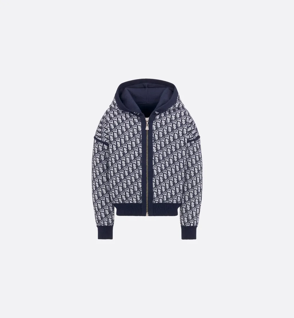 Kids' Reversible Zipped Cardigan With Hood