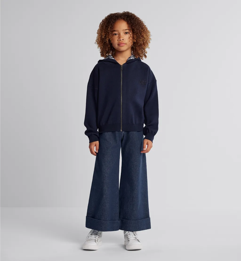 Kids' Reversible Zipped Cardigan With Hood
