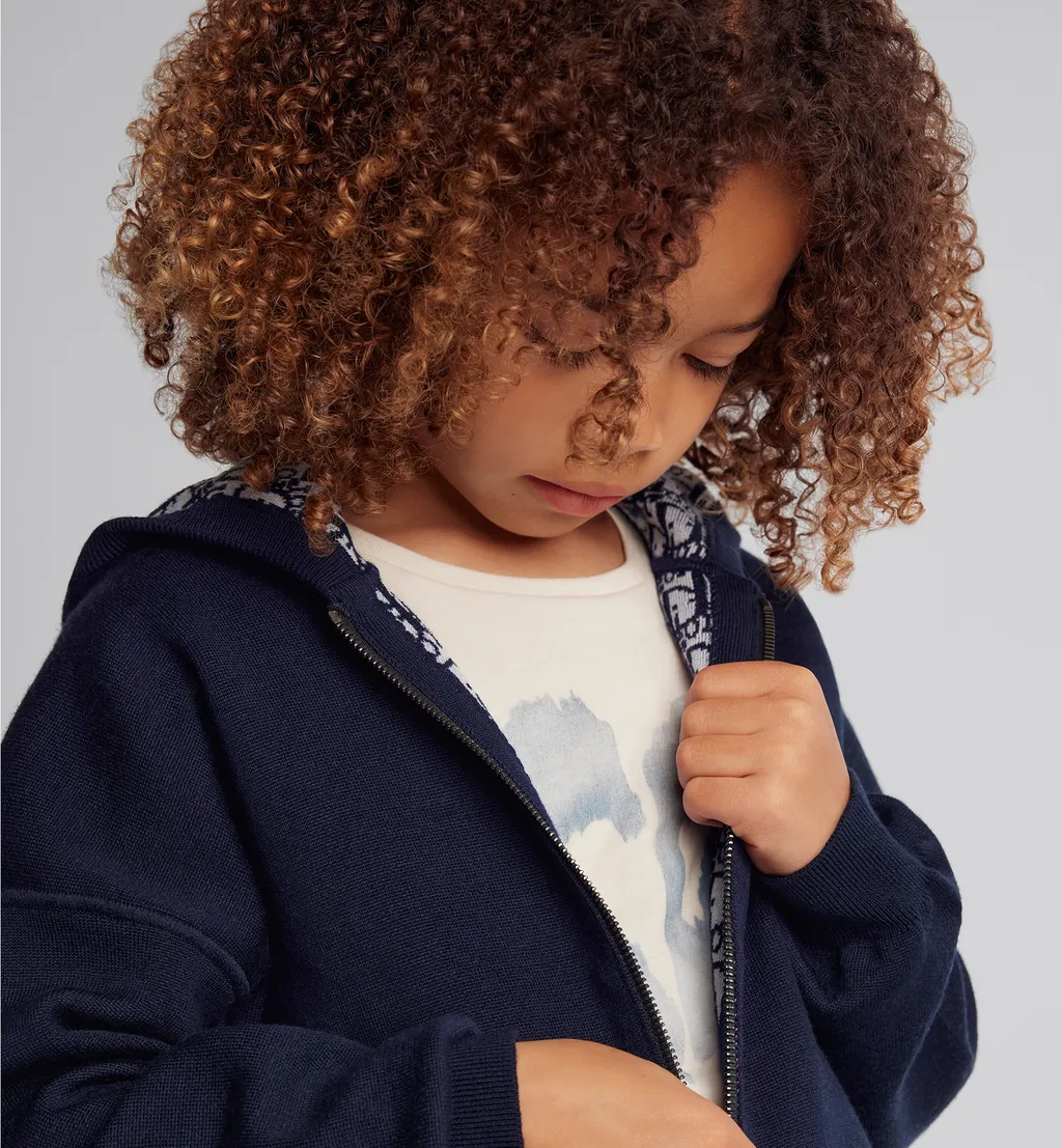 Kids' Reversible Zipped Cardigan With Hood