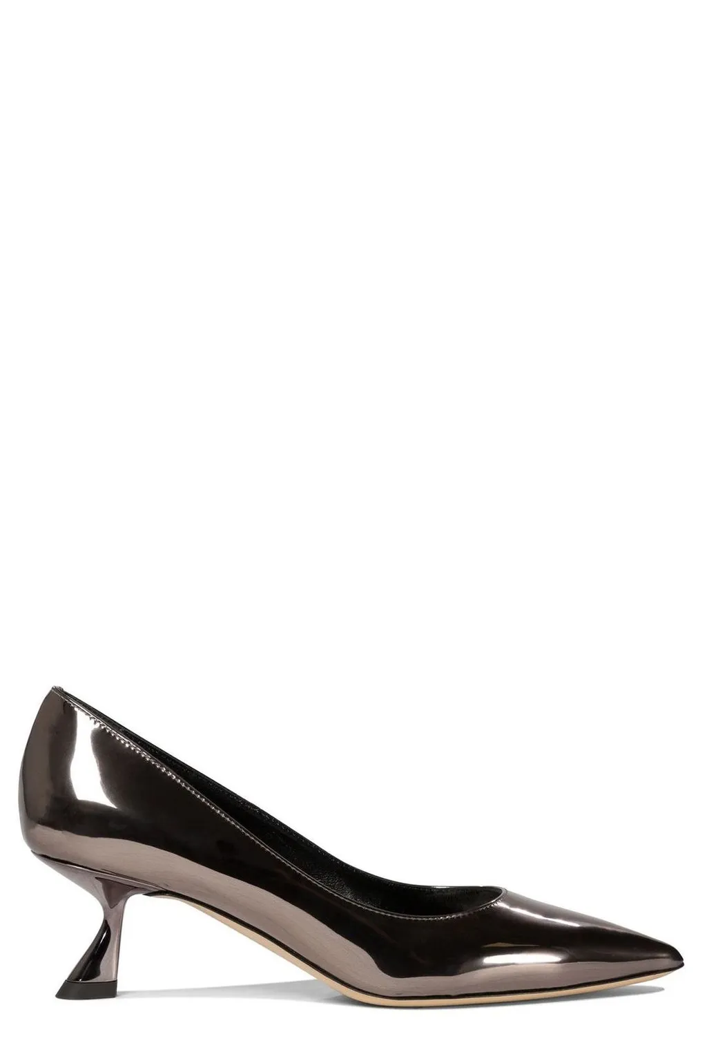 Ninalilou Mirror-Effect Kitten Heel Pumps