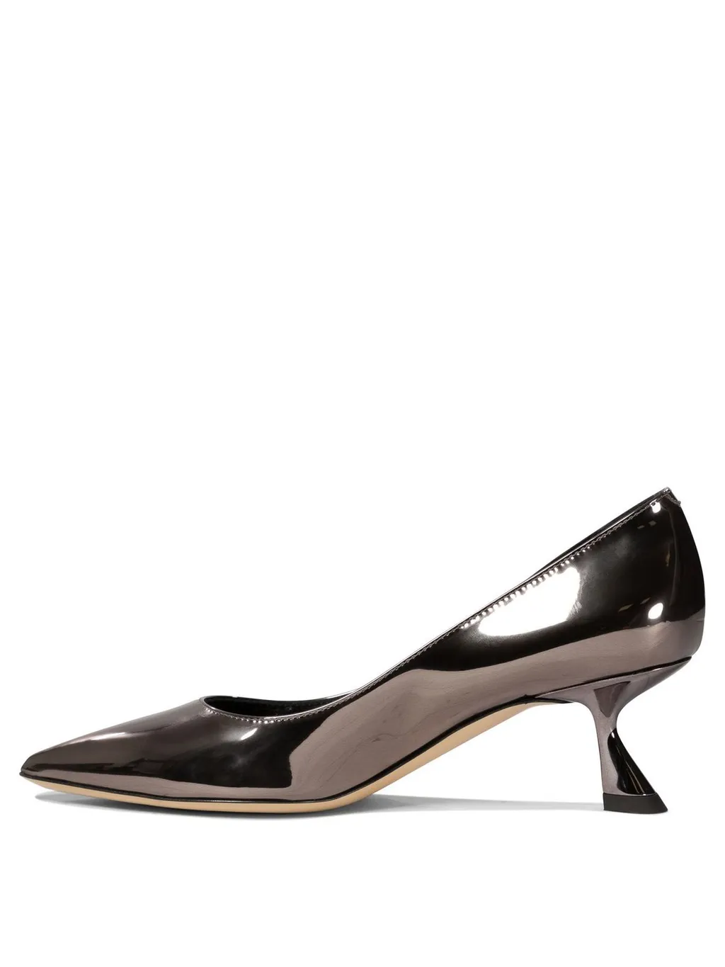 Ninalilou Mirror-Effect Kitten Heel Pumps