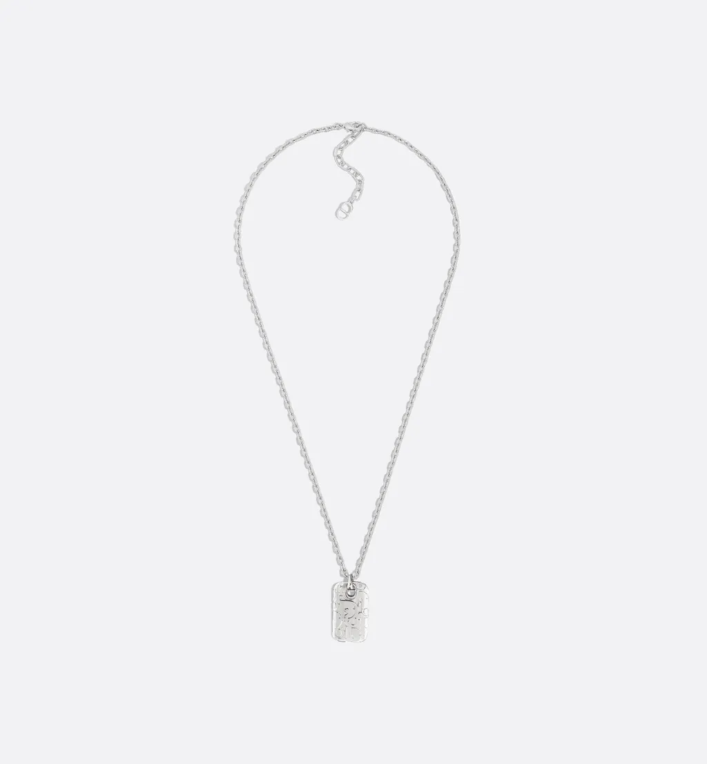 Dior Oblique Plate Pendant Necklace