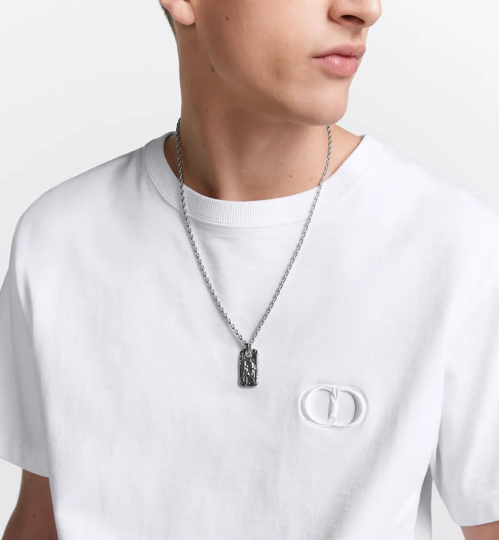 Dior Oblique Plate Pendant Necklace