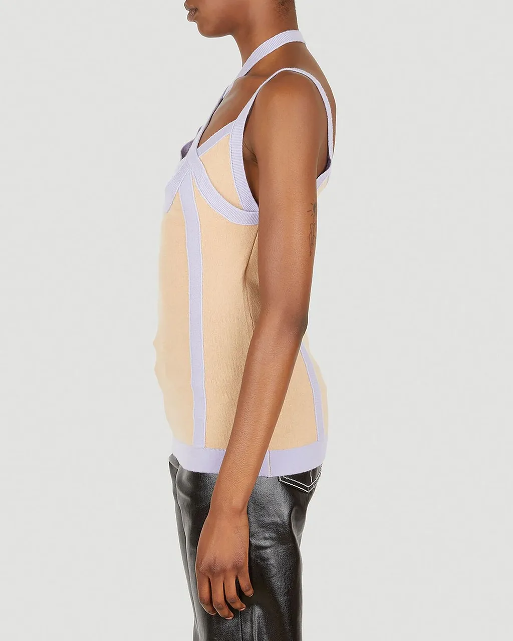 Ninamounah Asymmetric Knit Tank Top