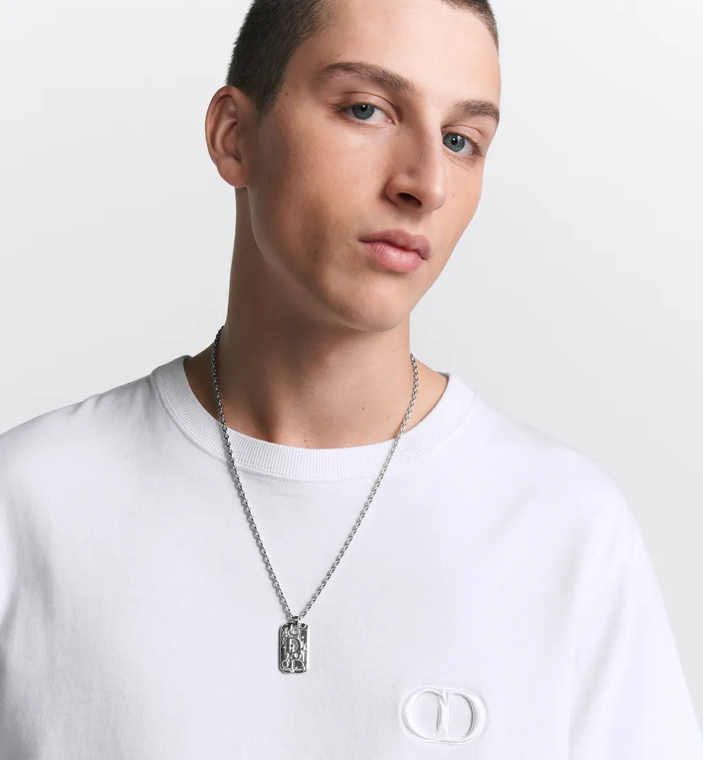 Dior Oblique Plate Pendant Necklace