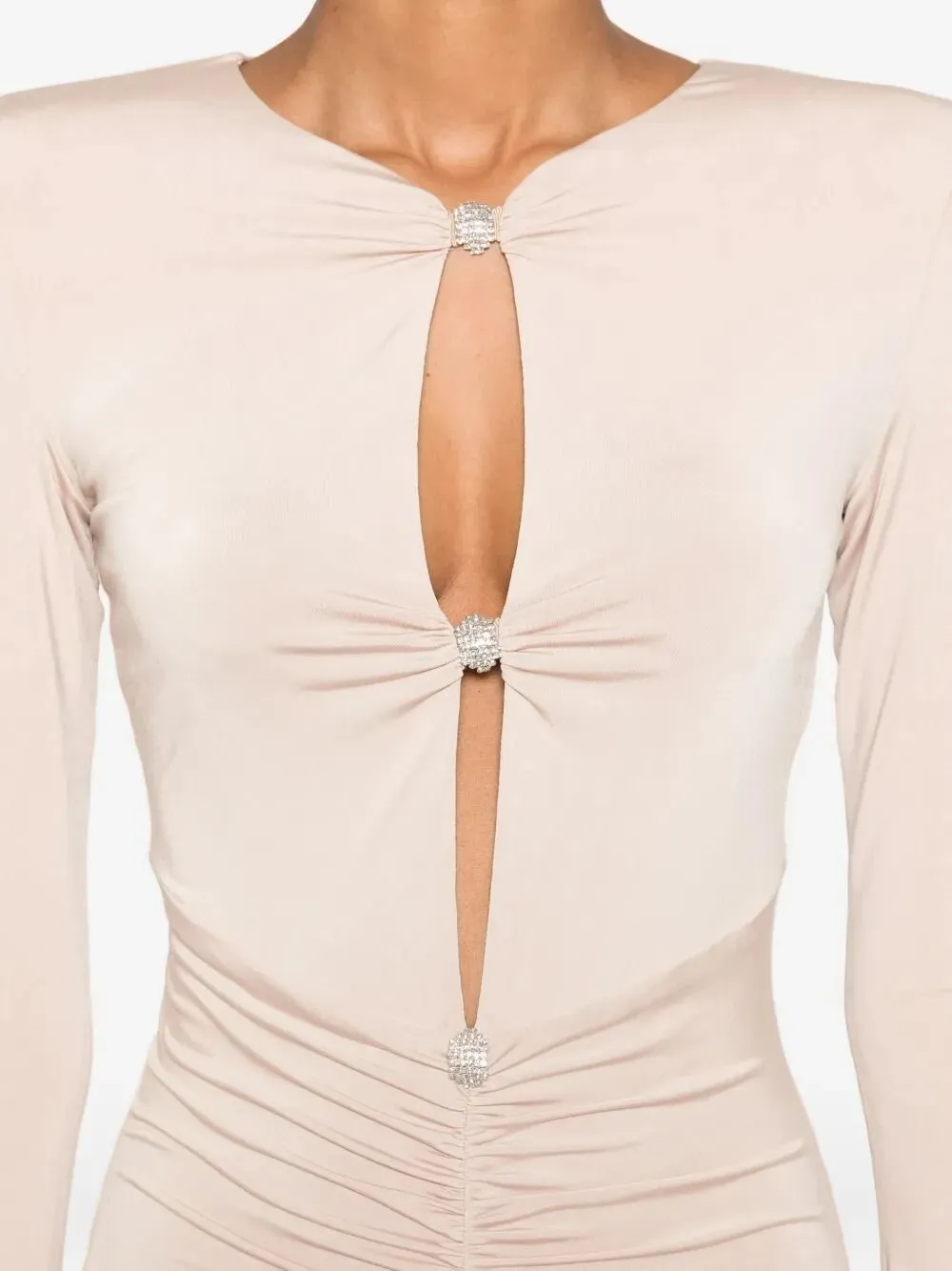 Nissa Ruched Evening Dress