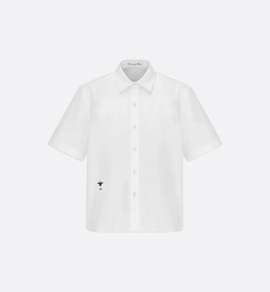 Cropped Button-Up Blouse